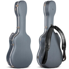 CAHAYA Acoustic Guitar Case Black Guitar Case ABS Waterproof Hard Case 1.5 cm Thick Padding Suitable for 41 Inch Guitar, Navy, 41 Zoll, Guitar case A