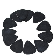 10Pcs Black Celluloid Guitar Plectrums for Electric, Acoustic, or Bass Guitar - 0.5mm Thickness, Pick Holders Included
