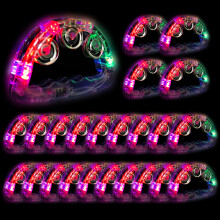 LED Light Up Musical Tambourines: Handheld Music Flashing Tambourine Glow In The Dark Party Supplies - Led Tambourines Percussion Instrument for Bar