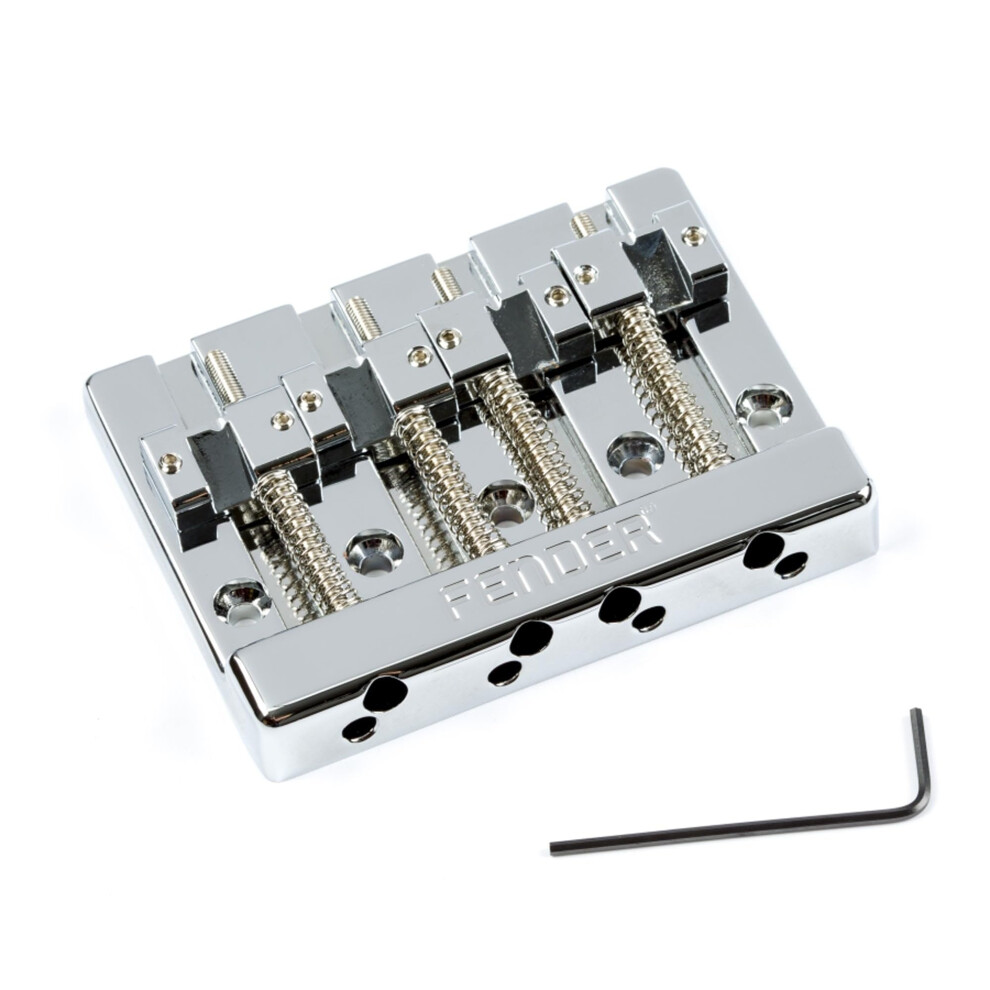 Fender Himass 4-String Bass Bridge Assembly With Zinc Saddles, Chrome