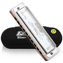 East top Diatonic Harmonica Key of Db, Mouth Organ 10 Holes 008K with Silver Cover, Blues Harmonicas For Adults, Professionals, Beginners and Student