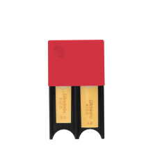 D'Addario Reed Guard - Sax & Clarinet Reed Case - Fits Reeds for Eb Clarinet, Bb Clarinet, Soprano Saxophone, & Alto Saxophone - Holds 4 Reeds - Prev