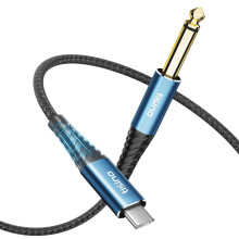 Tisino USB C to Jack 6.35mm Mono Guitar Recording Cable，3m