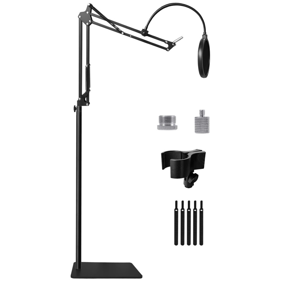 Oimlfus Mic Stand Floor Boom Arm For Blue Yeti, Nano, Hyperx Quadcast,