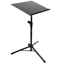 RockJam Heavy Duty Projector, Laptop Stand or Temporary Standing Desk with Tripod Body and Textured Plate, Black, Tripod