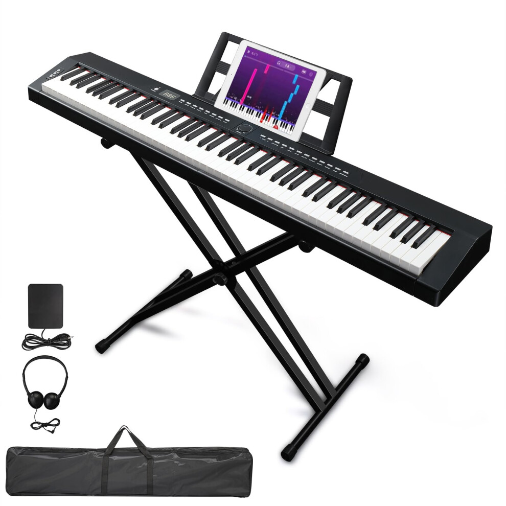 Lalaho 88 Key Piano Keyboard Semi-Weighted Electric Piano, Portable Ke