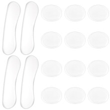 16pcs Drum Gel Pads Drum Dampeners Moon Gel for Drums Silicone Drum Damper Gel Pads Clear Drum Silencer Oval and Long Strip Drum Silencer Pads Soft D