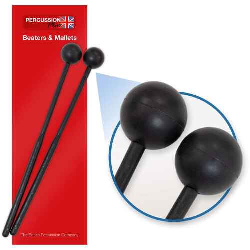 Percussion Plus PP064 Rubber Beaters for Chime Bars or Slit Drums - Soft