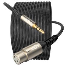 VIOY XLR to 3.5MM Cable 2M, Unbalanced Aux Male to XLR Female Cord, 1/8 Inch to Microphone Cable for Laptop, Tablat, MP3 Player, Voice Recorder, Ampl