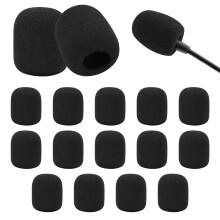 16 Pcs Headset Microphone Foam Cover,Mic Cover Mini Windscreen Sponge Foam