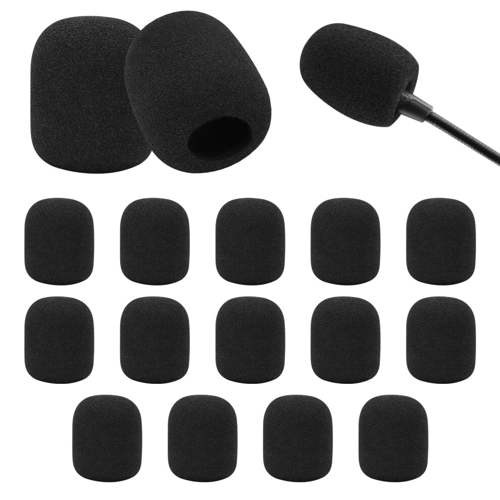 Honoflux 16 Pcs Headset Microphone Foam Cover, Mic Cover Mini Windscreens Spong