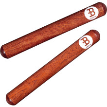 Meinl Percussion Wood Claves Classic - 1 Pair of Cylindrical Claves - With Cutting Sound - Musical Instrument - Walnut, Natural (CL1RW)
