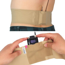 URSA Waist Strap - Ultra Slim, Breathable & Stretchy Microphone Transmitter Straps. Compatible with Most Transmitter/Receivers (Beige, Small Waist -