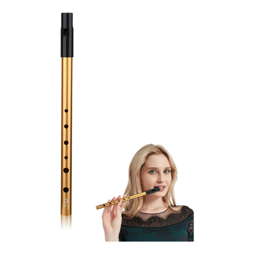 Tin Whistle D,Irish Tin Whistle Beginners D-Key 6-Hole Aluminum Penny