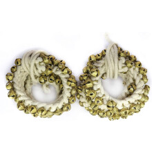 SHYAMVUN Kathak Dancing Ghungroo Bells (25+25 Bells) Music Anklet Pair, Indian Classical Dancers Anklet Musical Instrument Tied with Cotton Cord For