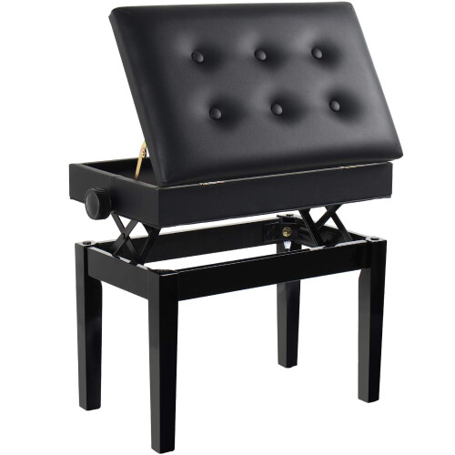 GRANDMA SHARK Piano Stool, Dressing Table Stool, Height Adjustable, Si
