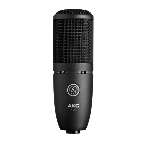 AKG AKG P120 High Performance General Purpose Recording Microphone, Studio Quality, Large Diaphragm, Highly Versatile, Rugged and Robust Design - Black