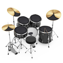 Drum Silencer Pads 10pcs, Drum Mute Pads Kit Bass Drums and Cymbal Drumming Practice Pad Black Drum Silent Dampeners, for Drum Sound Control Drum Tra