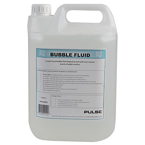 PULSE 5 Litre Bubble Machine Fluid – Long-Lasting, High-Quality Bubble Solution | Water-Based | UK Made | For Most Bubble Machines