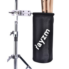 Rayzm Drum Stick Bag Holder, Nylon Mallet/Brush/Beater Stick Holder with Aluminum Clamp for Drum Kit & Music Stand (1.5-3cm Diameter Pole), UP to 12