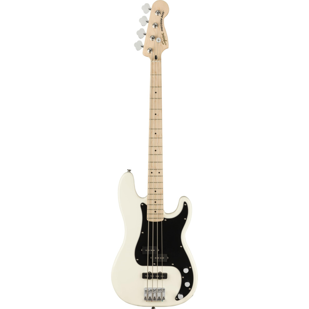 Fender Squier By Affinity Series Electric Precision Bass Guitar, Maple Fingerboard, Olympic Comes With Free Virtual Lessons White
