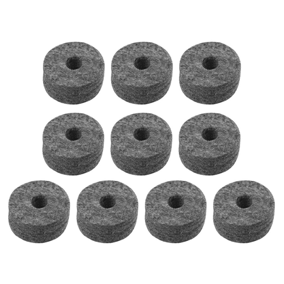 Laroal 10Pcs Jazz Drum Felt Pads Cymbal Replacement Accessories Gray F