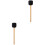 2Pièces Maillets De Batterie Noir Manche Bois Pour Percussion 5