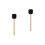 2Pièces Maillets De Batterie Noir Manche Bois Pour Percussion 6