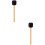 2Pièces Maillets De Batterie Noir Manche Bois Pour Percussion 8