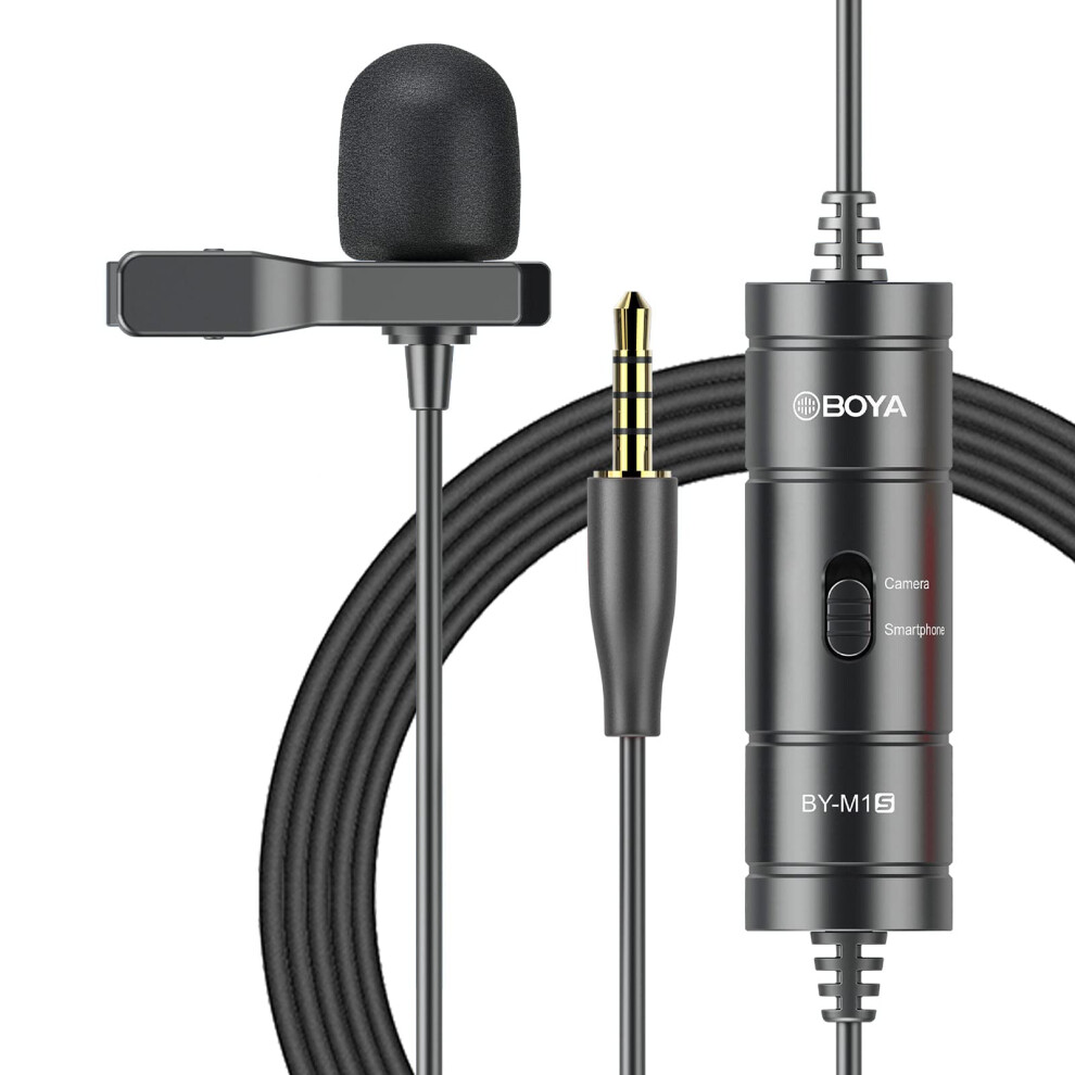 Boya By-M1s Professional Lavalier Lapel Microphone Omnidirectional Con