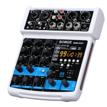BOMGE-04F 4 channel dj audio sound mixer with MP3/USB Bluetooth, stereo record/4