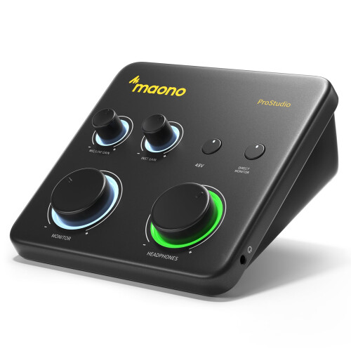 MAONO USB Audio Interface for PC: Interface with XLR Input 24-bit/192kHz Routing Software LOOPBACK ASIO Driver for Recording Music, Home-Studio, Guit