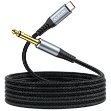 CIXUN USB C to 6.35mm Jack Guitar Audio Cable,Type C to 1/4 inch TS Cord,3M