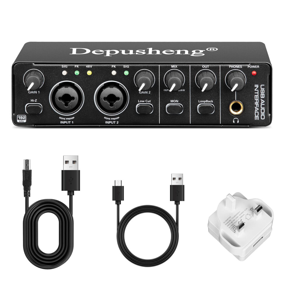 Depusheng Rx2 Usb Audio Interface Computer Recording Sound Card Audio