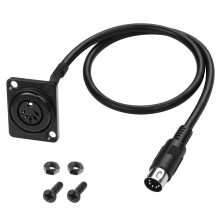MEIRIYFA MIDI DIN 5Pin Extension Cable Cord, D-Type Panel Mount DIN 5 PIN Audio Adapter Cable for Keyboard Synthesizer, Organ, Electric Piano, MIDI G