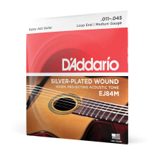 D'Addario Gypsy Jazz Acoustic Guitar Strings - EJ84M - Loop End - Medium, 11-45