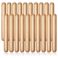 Clickinline 20 Pieces 8 Inch Rhythm Sticks Music Lummi Sticks Classical Wood Claves Musical Percussion Instrument