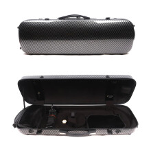 4/4 New violin Case Carbon fiber case for Violin Oblong Shape Strong Light Full size with music Sheet Bag Thick padding with Back strap