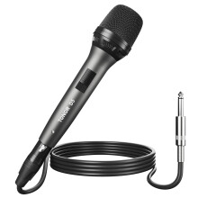 TONOR Professional Vocal Microphone for Singing, Dynamic Handheld Wired Karaoke Mic, Cardioid Studio Microfono with 450 cm XLR to 1/4" Cable, for Spe