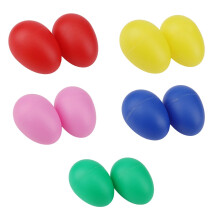 10PCS Egg Toy Egg Shakers, Easter Colorful Musical Maracas Shakers, Rubber Eggs Suitable for Use by Individuals Aged 15 and Above DIY Painting Musica