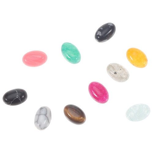 40Pièces Cabochons Naturels Multicolores Pour Décoration Bijou DIY 2