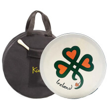 Koda Irish Bodhran 14" x 3" with Bag & Beater (Ireland Shamrock)