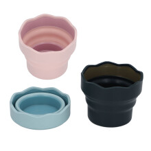 3 piezas de limpiadores de brochas de silicona plegables 97x80mm rosa y azul