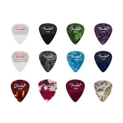 Fender Fender 351 Dotted Celluloid Picks, 12-Pack, Thin