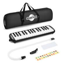 Shaevle Melodica 32 Keys Air Piano Keyboard with Carrying Bag Mouthpieces Tubes,