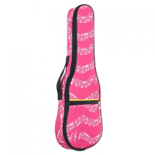 Pink Ukulele Case - 23 Inch Waterproof Padded Bag with Adjustable Straps