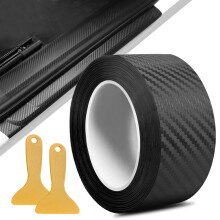 gaoduanluoluo 3D Carbon Fibre Wrap, Black Vinyl Wrap Tape, Self-Adhesive Bubble-free Carbon Fibre Sticker Roll for Car Interior, DIY Motorcycles and