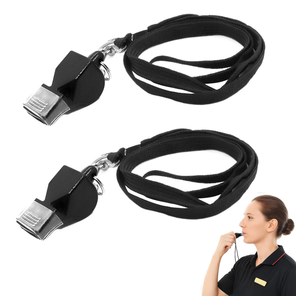 Bansusu 2Pcs Handheld Whistles Ultra Loud Referee Whistle Crisp Sound Sports