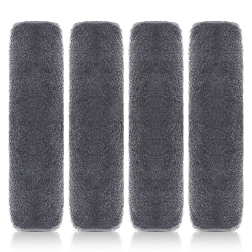 4Pcs Car Seat Belt Pads Cover, Seatbelt Strap Cover Soft Faux Fur Safety Belts Cover For Kids Adult Grey 5051226423475
