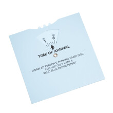 Blue Badge Parking Clock Timer Disc Disabled Parking Permit Accessory for Cars, Vans & Bikes. Displays Arrival Time, Ensures Compliance for Wheelchai